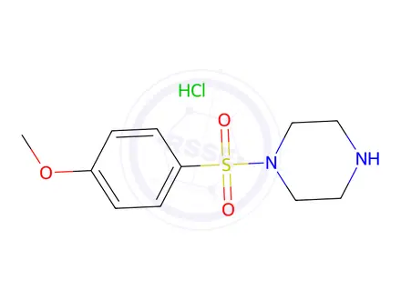 Chemical structure of 1-(4-Methoxybenzenesulfonyl)piperazine Hydrochloride