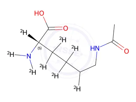 Chemical structure of 6-N-Acetyl-L-lysine-d8