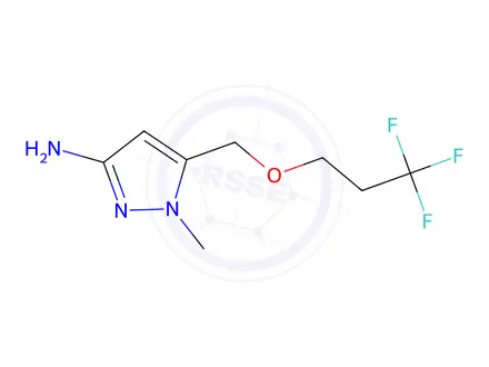Chemical structure of 1-Methyl-5-[(3,3,3-trifluoropropoxy)methyl]-1h-pyrazol-3-amine