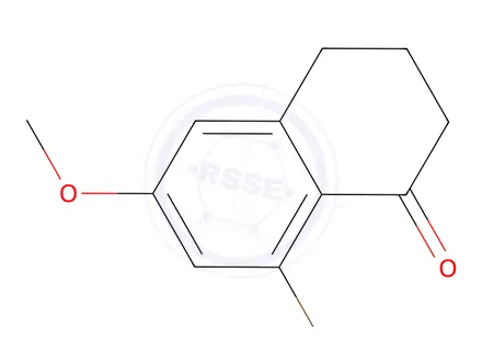 Chemical structure of 1(2H)-Naphthalenone, 8-bromo-3,4-dihydro-6-methoxy-