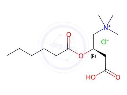 Chemical structure of Hexanoyl-L-carnitine chloride