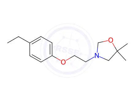 Chemical structure of 3-[2-(4-Ethylphenoxy)ethyl]-5,5-dimethyl-1,3-oxazolidine
