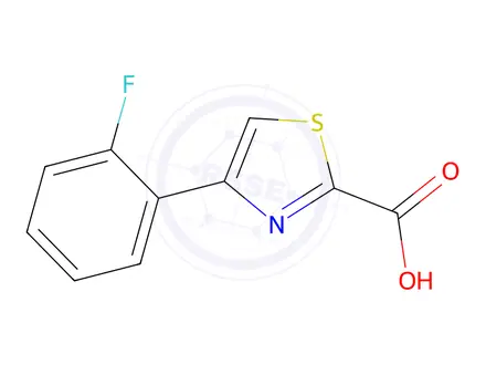 Chemical structure of 4-(2-Fluorophenyl)thiazole-2-carboxylic acid