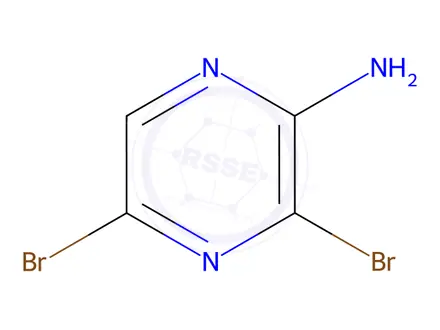 Chemical structure of 3,5-dibromopyrazin-2-amine