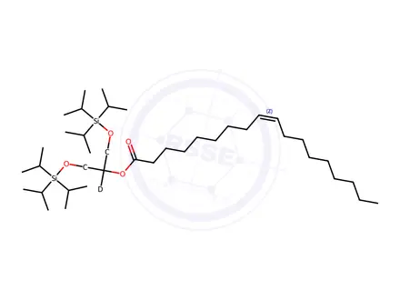 Chemical structure of 1,3-O-Bis(triisopropylsilyl) 2-Oleoyl Glycerol-d5