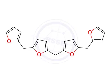Chemical structure of Furan, 2,2'-methylenebis[5-(2-furanylmethyl)-