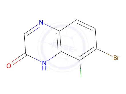 Chemical structure of 7-Bromo-8-chloroquinoxalin-2(1H)-one