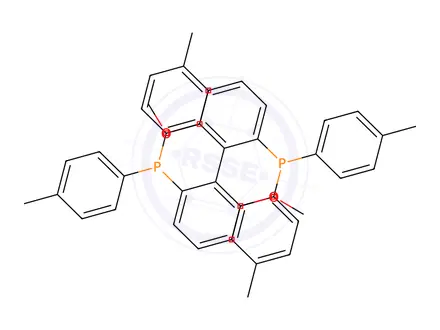 Chemical structure of (R)-(+)-2,2'-Bis(di-p-tolylphosphino)-6,6'-dimethoxy-1,1'-biphenyl,min.97%