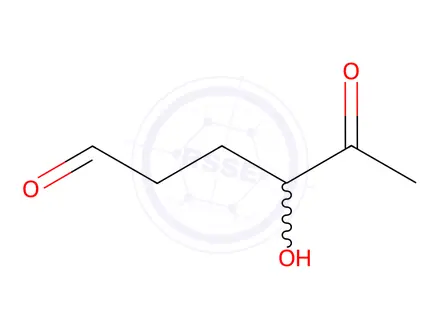 Chemical structure of Hexanal, 4-hydroxy-5-oxo-(9CI)