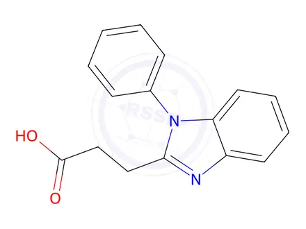 Chemical structure of 3-(1-Phenyl-1H-1,3-benzodiazol-2-yl)propanoic Acid
