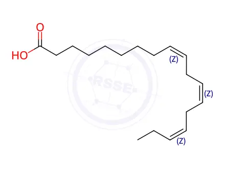 Chemical structure of Linolenic acid