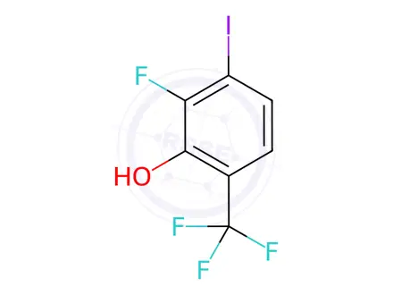 Chemical structure of 2-Fluoro-3-iodo-6-(trifluoromethyl)phenol