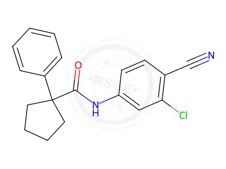 Chemical structure of N-(3-Chloro-4-cyanophenyl)-1-phenylcyclopentane-1-carboxamide