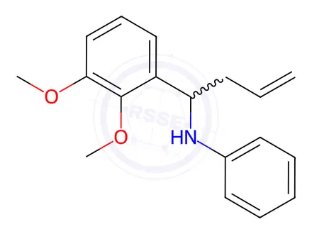 Chemical structure of N-(1-(2,3-dimethoxyphenyl)but-3-en-1-yl)aniline