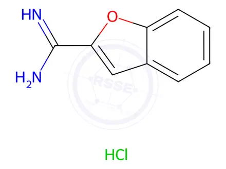 Chemical structure of Benzofuran-2-carboxamidine Hydrochloride