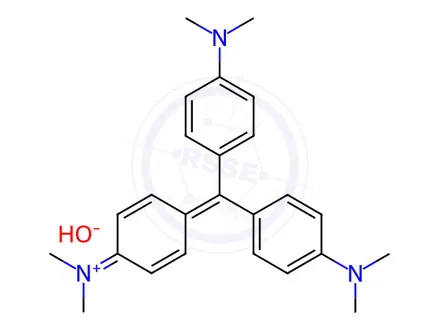 Chemical structure of [4-[bis[4-(dimethylamino)phenyl]methylene]-2,5-cyclohexadien-1-ylidene]dimethylammonium hydroxide