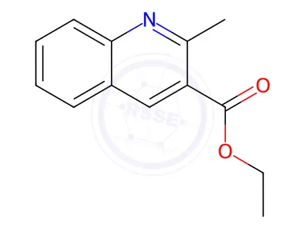 Chemical structure of Ethyl 2-methylquinoline-3-carboxylate