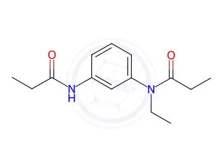 Chemical structure of N-ethyl-N-(3-propionamidophenyl)propionamide