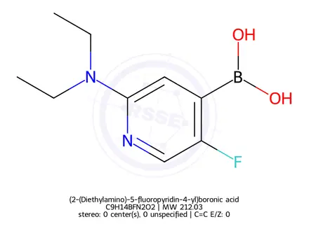 Chemical structure of (2-(Diethylamino)-5-fluoropyridin-4-yl)boronic acid