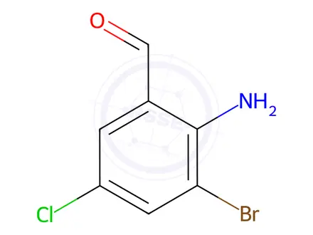 Chemical structure of 2-Amino-3-bromo-5-chlorobenzaldehyde