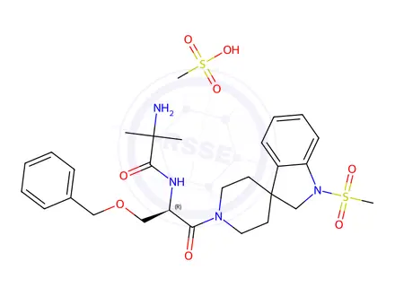 Chemical structure of Ibutamoren Mesylate