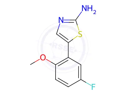 Chemical structure of 5-(5-Fluoro-2-methoxyphenyl)thiazol-2-amine