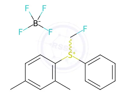 Chemical structure of Sulfonium, (2,4-dimethylphenyl)(fluoromethyl)phenyl-, tetrafluoroborate(1-) (1:1)