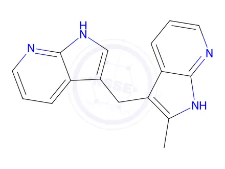 Chemical structure of 3,3'-Methylenebis[2-methyl-1H-pyrrolo[2,3-b]pyridine]