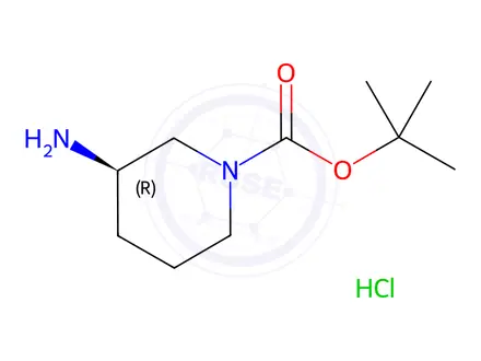 Chemical structure of (R)-tert-Butyl 3-aminopiperidine-1-carboxylate hydrochloride