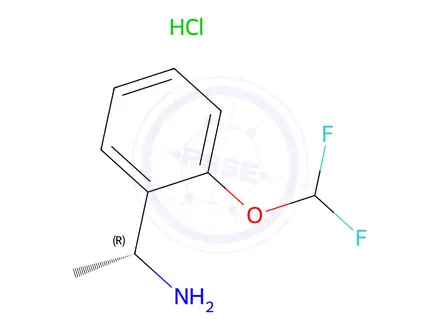 Chemical structure of (R)-1-(2-(difluoromethoxy)phenyl)ethan-1-amine hydrochloride