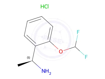 Chemical structure of (S)-1-(2-(difluoromethoxy)phenyl)ethan-1-amine hydrochloride