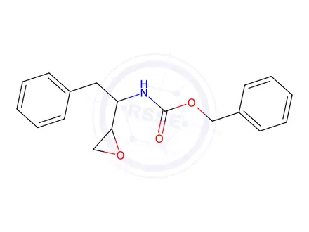 Chemical structure of [(1s)-1-(2s)-oxiranyl-2-phenylethyl]-carbamic acid phenylmethyl ester
