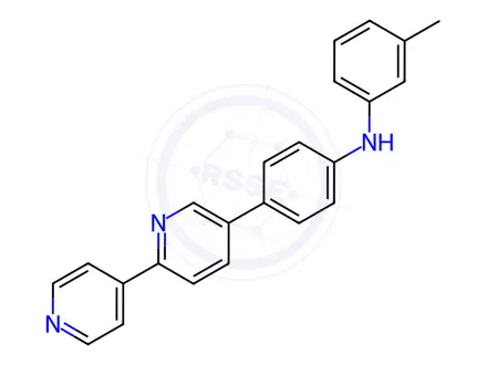Chemical structure of N-(4-([2,4'-Bipyridin]-5-yl)phenyl)-3-methylaniline