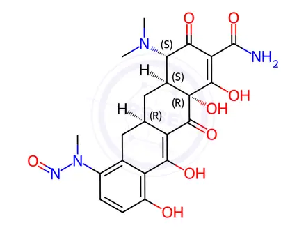 Chemical structure of N-Nitroso Desmethyl Minocycline 1