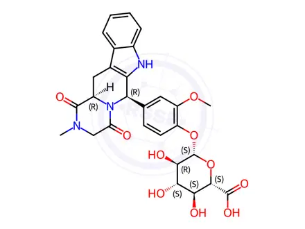 Chemical structure of Tadalafil 3-methyl-4-glucuronide Catechol