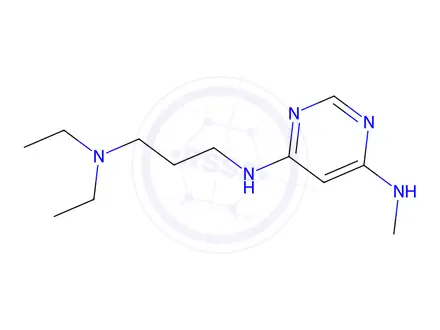 Chemical structure of n4-(3-(diethylamino)propyl)-n6-methylpyrimidine-4,6-diamine