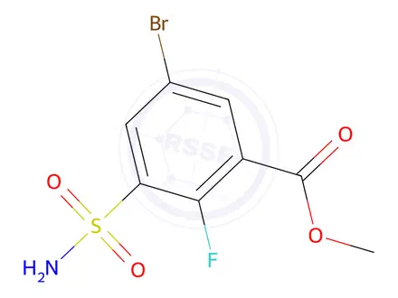 Chemical structure of Methyl 5-Bromo-2-fluoro-3-sulfamoylbenzoate