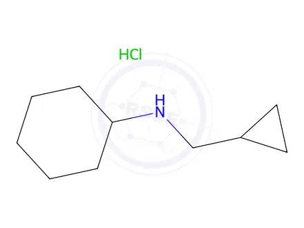 Chemical structure of N-(Cyclopropylmethyl)cyclohexanamine--hydrogen chloride (1/1)