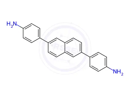 Chemical structure of 4,4'-(Naphthalene-2,6-diyl)dianiline