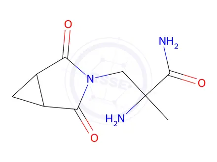 Chemical structure of 2-Amino-3-(2,4-dioxo-3-azabicyclo[3.1.0]hexan-3-yl)-2-methylpropanamide