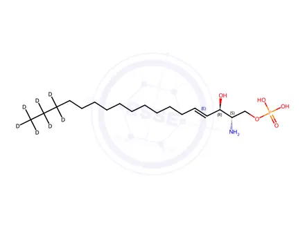 Chemical structure of Sphingosine-​1-​phosphate-​D7