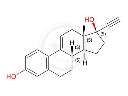 Chemical structure of 9,11-Dehydro Ethynyl Estradiol