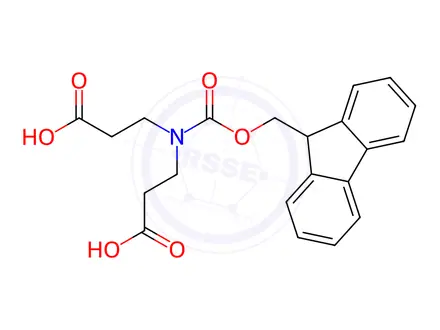 Chemical structure of Fmoc-iminodipropionic Acid