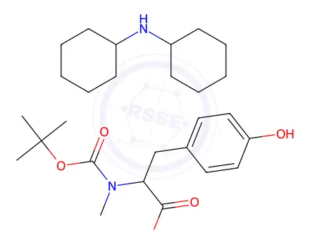 Chemical structure of Boc-N-Me-D-Tyr-OH · DCHA