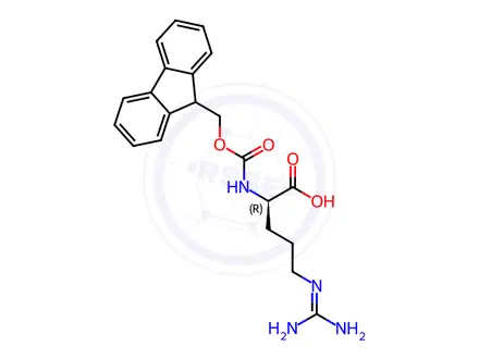 Chemical structure of Fmoc-D-Arg-OH