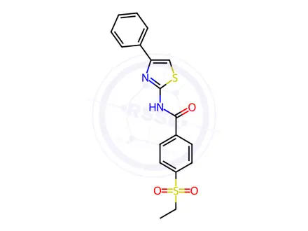 Chemical structure of 4-(Ethylsulfonyl)-N-(4-phenylthiazol-2-yl)benzamide