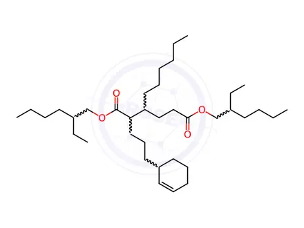 Chemical structure of 2-ethylhexyl 5(or 6)-[[(2-ethylhexyl)oxy]carbonyl]-4-hexylcyclohex-2-ene-1-octanoate