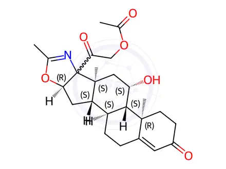 Chemical structure of 1,2-Dihydro-Deflazacort