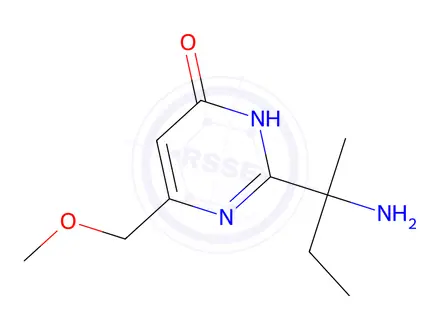 Chemical structure of 2-(2-Aminobutan-2-yl)-6-(methoxymethyl)-3,4-dihydropyrimidin-4-one
