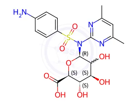 Chemical structure of Sulfamidine N1-Glucuronide